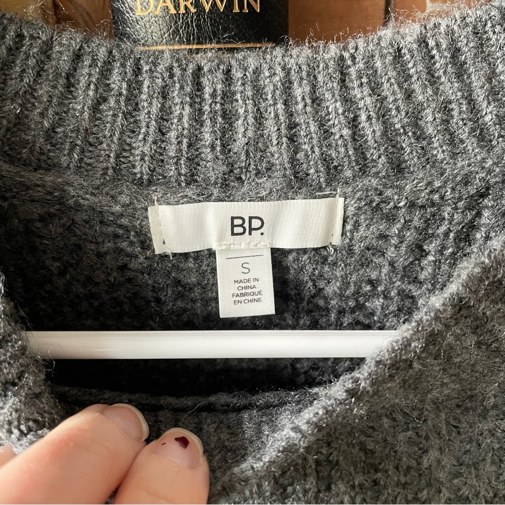 BP Women's Gray Ribbed Sweater - Picture 6 of 9